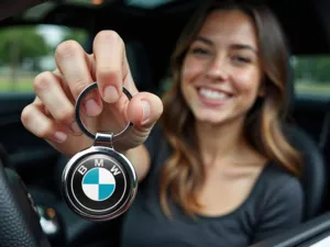 BMW Personalised Keychain Steel Glossy Design
